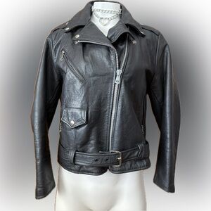 Excelled Vintage Genuine Leather Moto Jacket With Lot of Pocket Space